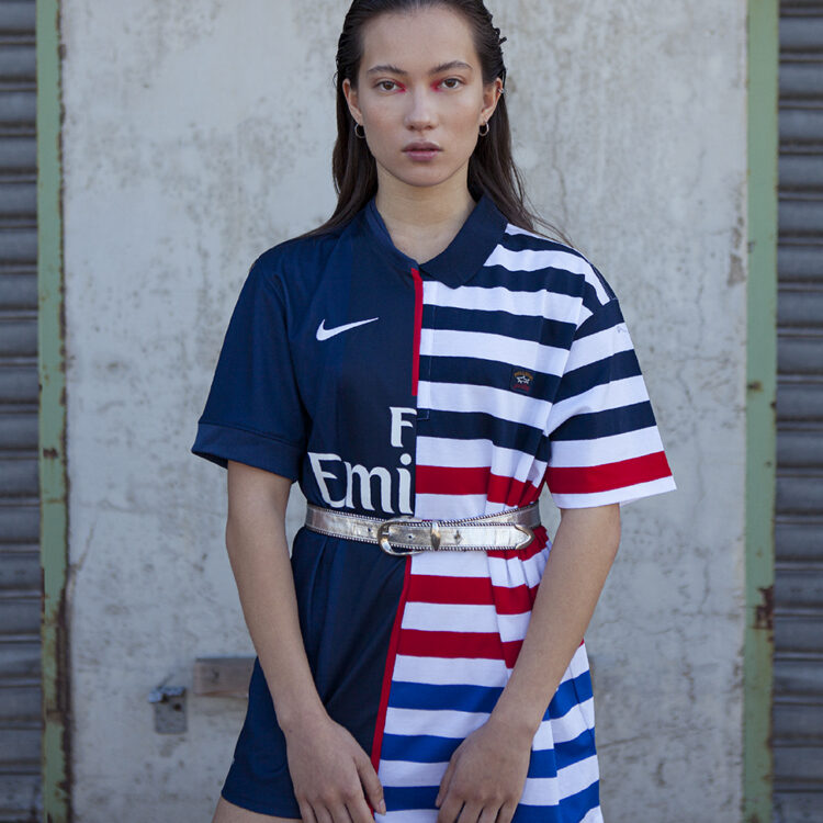 Irene Heldens X Calico Jack RE-DESIGN sustainable fashion collection - Will Falize - Soccer shirt woman